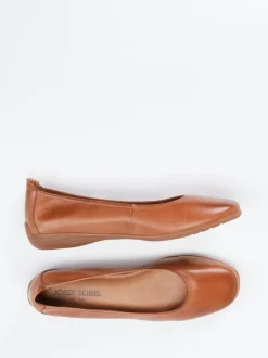 Josef Seibel – Komfort-Ballerinas aus Kalbleder Cognac