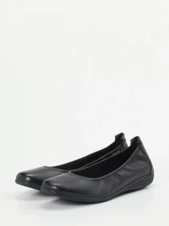 Josef Seibel – Komfort-Ballerinas aus Kalbleder Schwarz