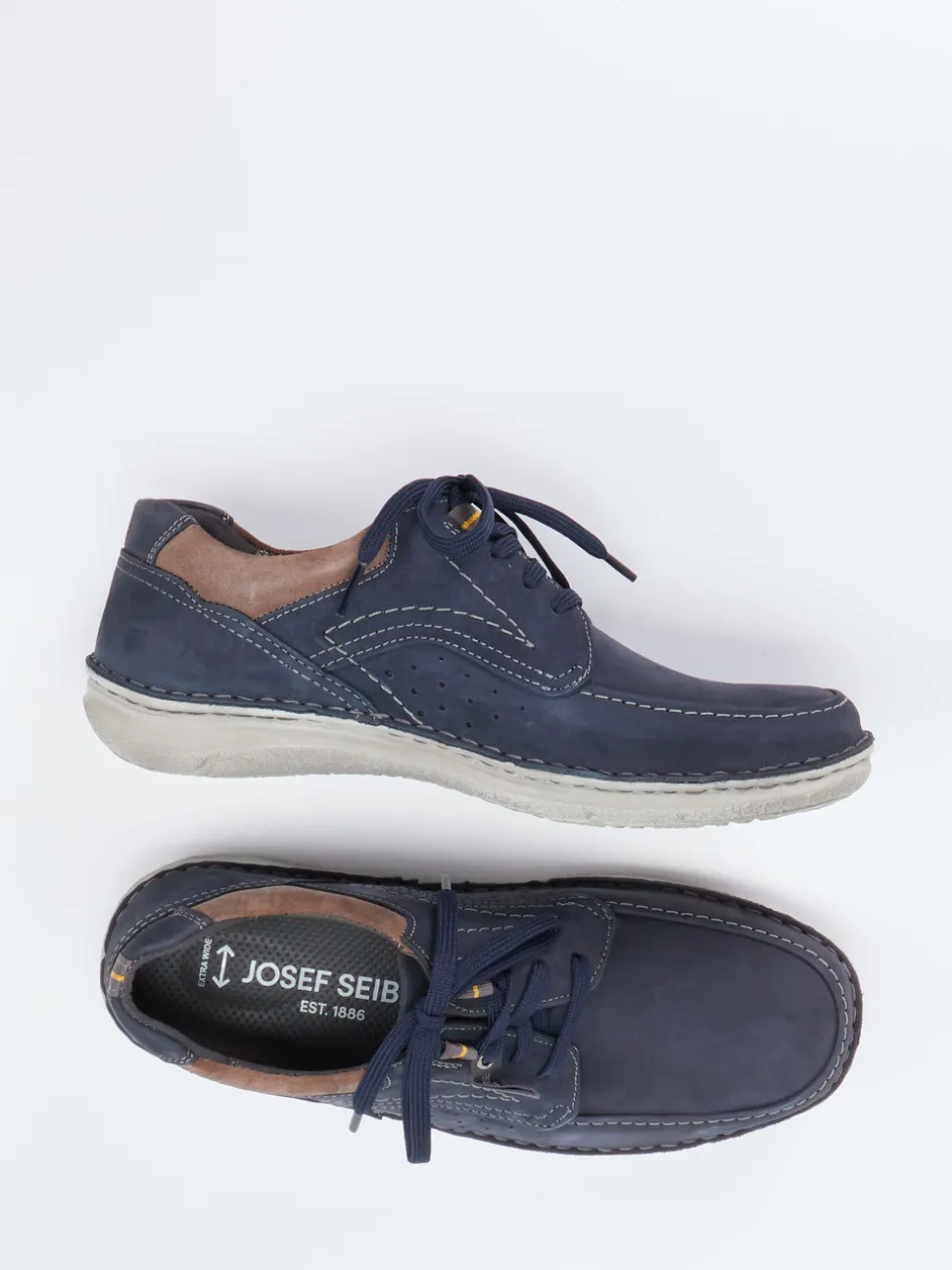 Josef Seibel – Komfort-Halbschuh aus Nubukleder Blau