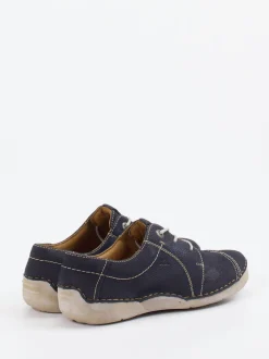 Josef Seibel – Komfort-Halbschuh aus Nubukleder Dunkelblau