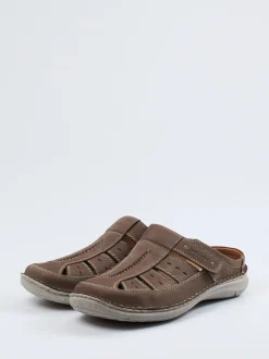 Josef Seibel – Komfort-Pantolette aus Nubukleder grau