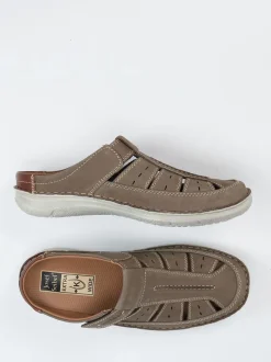 Josef Seibel – Komfort-Pantolette aus Nubukleder grau