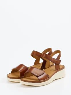 Josef Seibel – Komfortsandalen aus Känguruleder braun