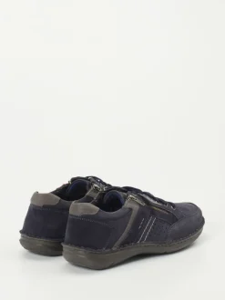 Josef Seibel – Komfort-Schnürschuh aus Nubukleder blau