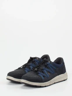 Josef Seibel – Komfort-Sneaker aus Mesh und Nubukleder blau