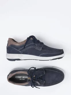 Josef Seibel – Komfort-Sneaker aus Nubukleder Dunkelblau