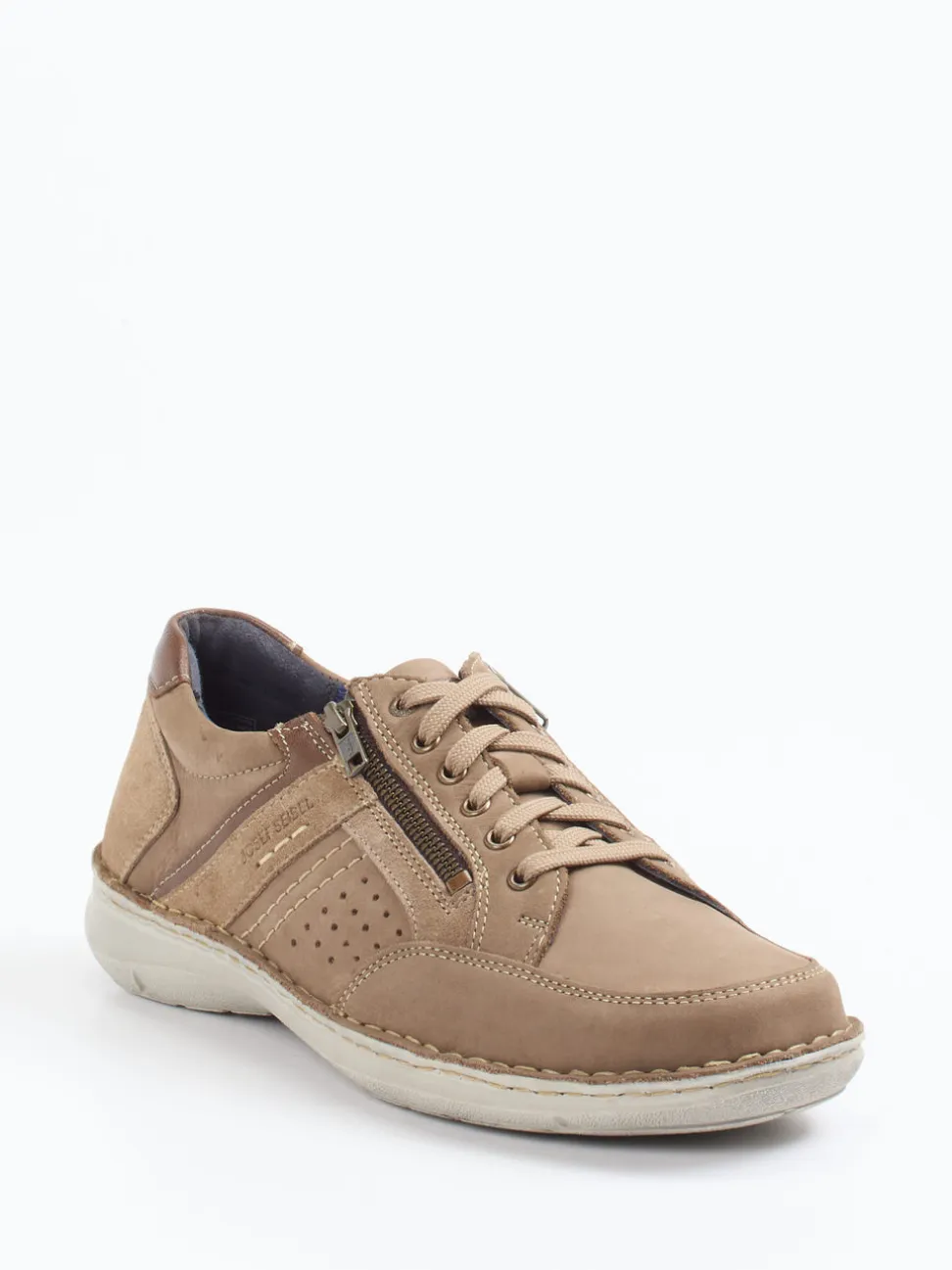 Josef Seibel – Komfort-Sneaker aus Nubukleder sandbeige