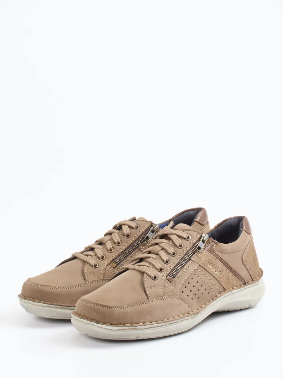 Josef Seibel – Komfort-Sneaker aus Nubukleder sandbeige