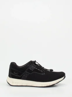 Josef Seibel – Komfort-Sneaker aus Mesh und Veloursleder Schwarz