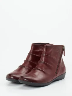 Josef Seibel – Komfort-Stiefelette aus Glattleder bordeauxrot