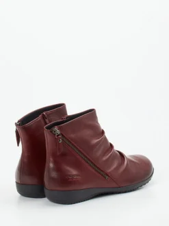 Josef Seibel – Komfort-Stiefelette aus Glattleder bordeauxrot