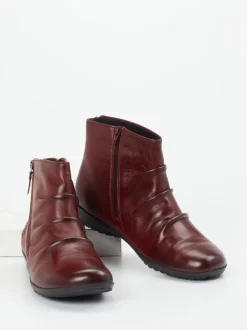 Josef Seibel – Komfort-Stiefelette aus Glattleder bordeauxrot