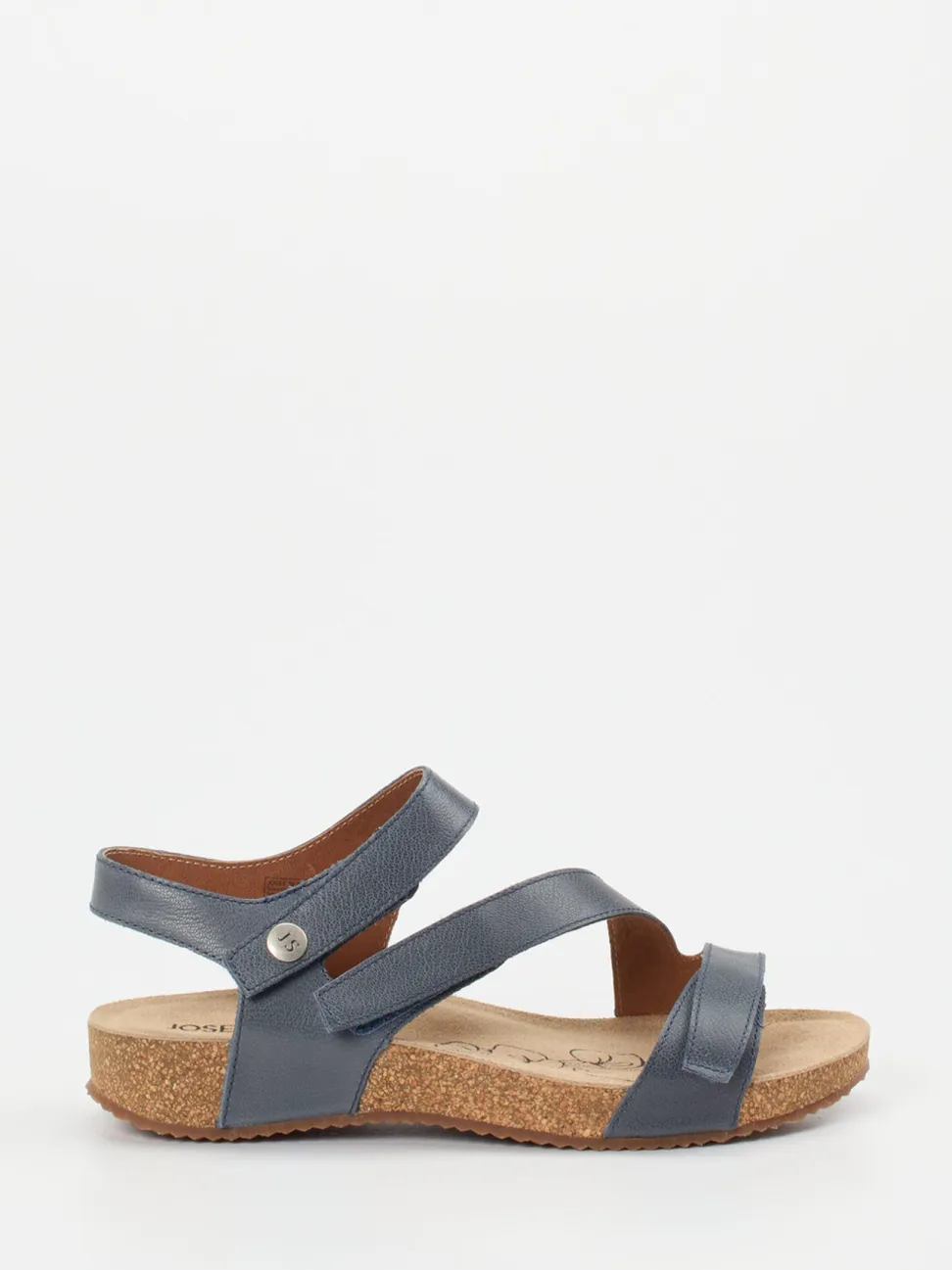 Josef Seibel – Sandalen aus Kalbleder stahlblau