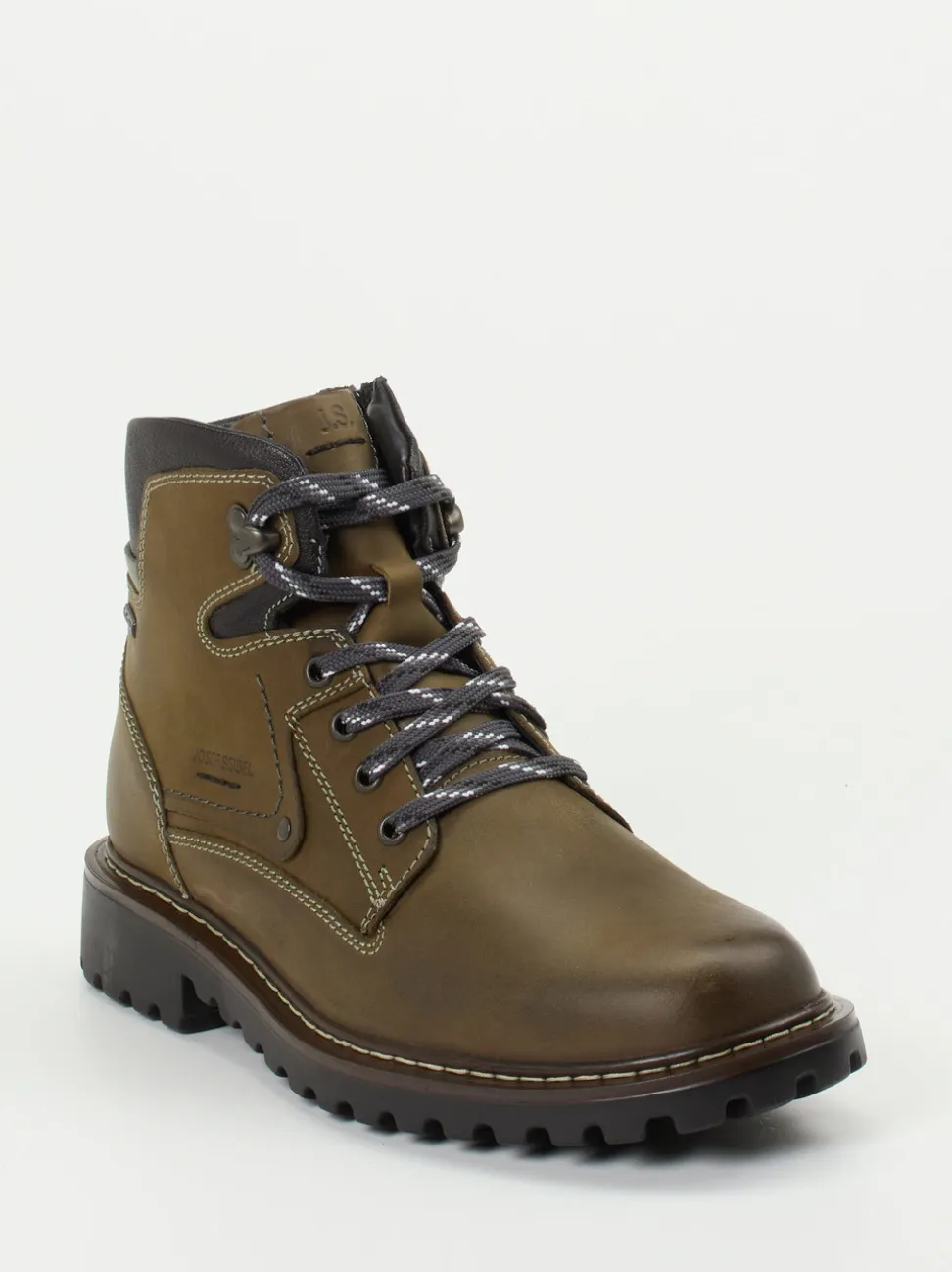 Josef Seibel – Schnürboots aus Fettleder olivbraun