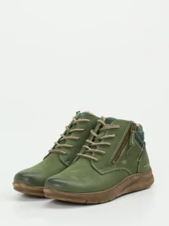 Josef Seibel – Schnürboots aus Veloursleder grün