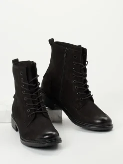 Josef Seibel – Schnür-Boots aus Nubukleder schwarz
