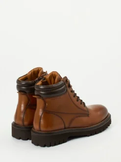 Josef Seibel – Schnürboots aus Kalbleder cognacbraun