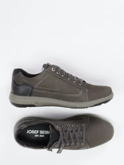 Josef Seibel – Schnürschuh aus Nubukleder grau