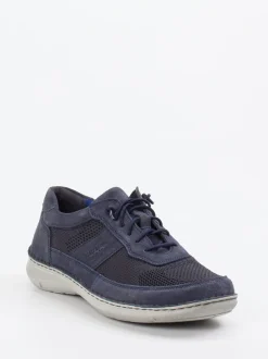 Josef Seibel – Schnürschuh aus Veloursleder dunkelblau