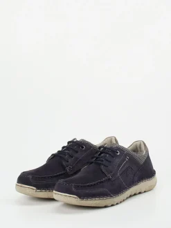 Josef Seibel – Schnürschuh aus Veloursleder Dunkelblau