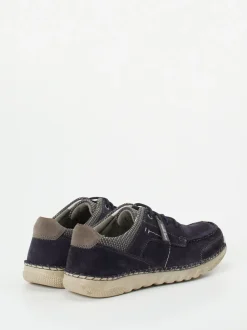 Josef Seibel – Schnürschuh aus Veloursleder Dunkelblau