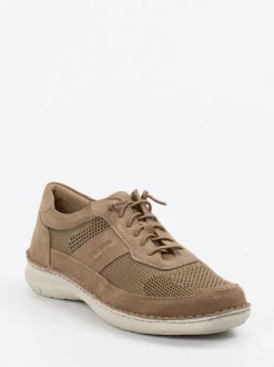 Josef Seibel – Schnürschuh aus Veloursleder sandbeige