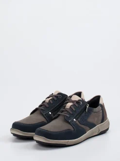 Josef Seibel – Schnürschuhe aus Nubukleder grau