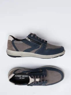 Josef Seibel – Schnürschuhe aus Nubukleder grau