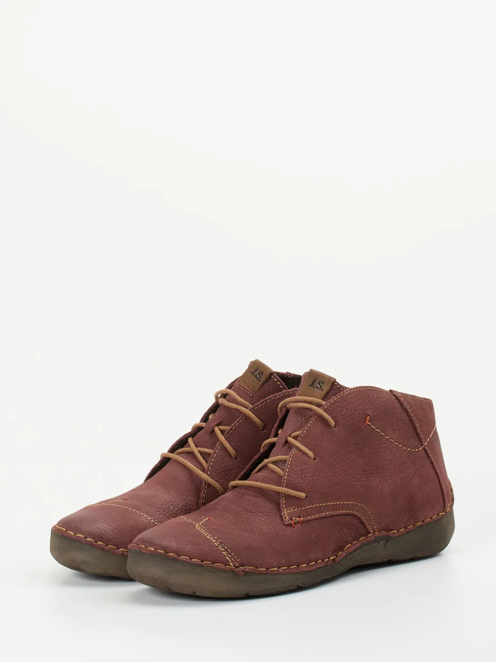 Josef Seibel – Schnürschuhe aus Nubukleder rostbraun
