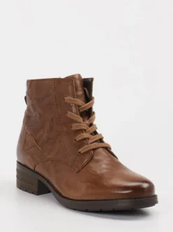 Josef Seibel – Schnürstiefelette aus Kalbleder mittelbraun