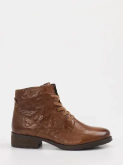 Josef Seibel – Schnürstiefelette aus Kalbleder mittelbraun