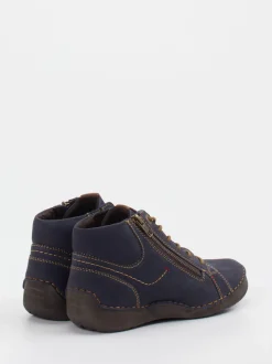 Josef Seibel – Schnürstiefelette aus Nubukleder Blau