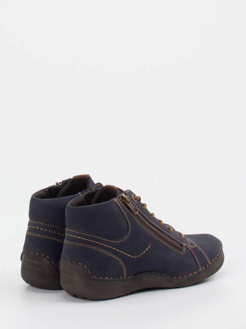 Josef Seibel – Schnürstiefelette aus Nubukleder Blau