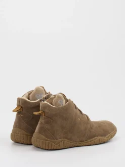 Josef Seibel – Schnürstiefelette aus Veloursleder taupe