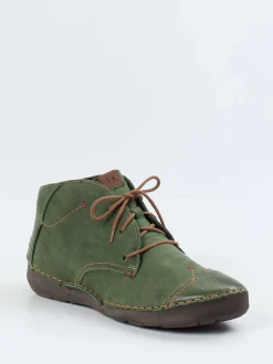 Josef Seibel – Schnürstiefelette aus Nubukleder grün