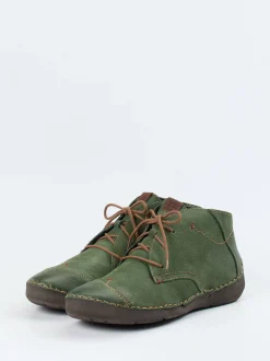 Josef Seibel – Schnürstiefelette aus Nubukleder grün