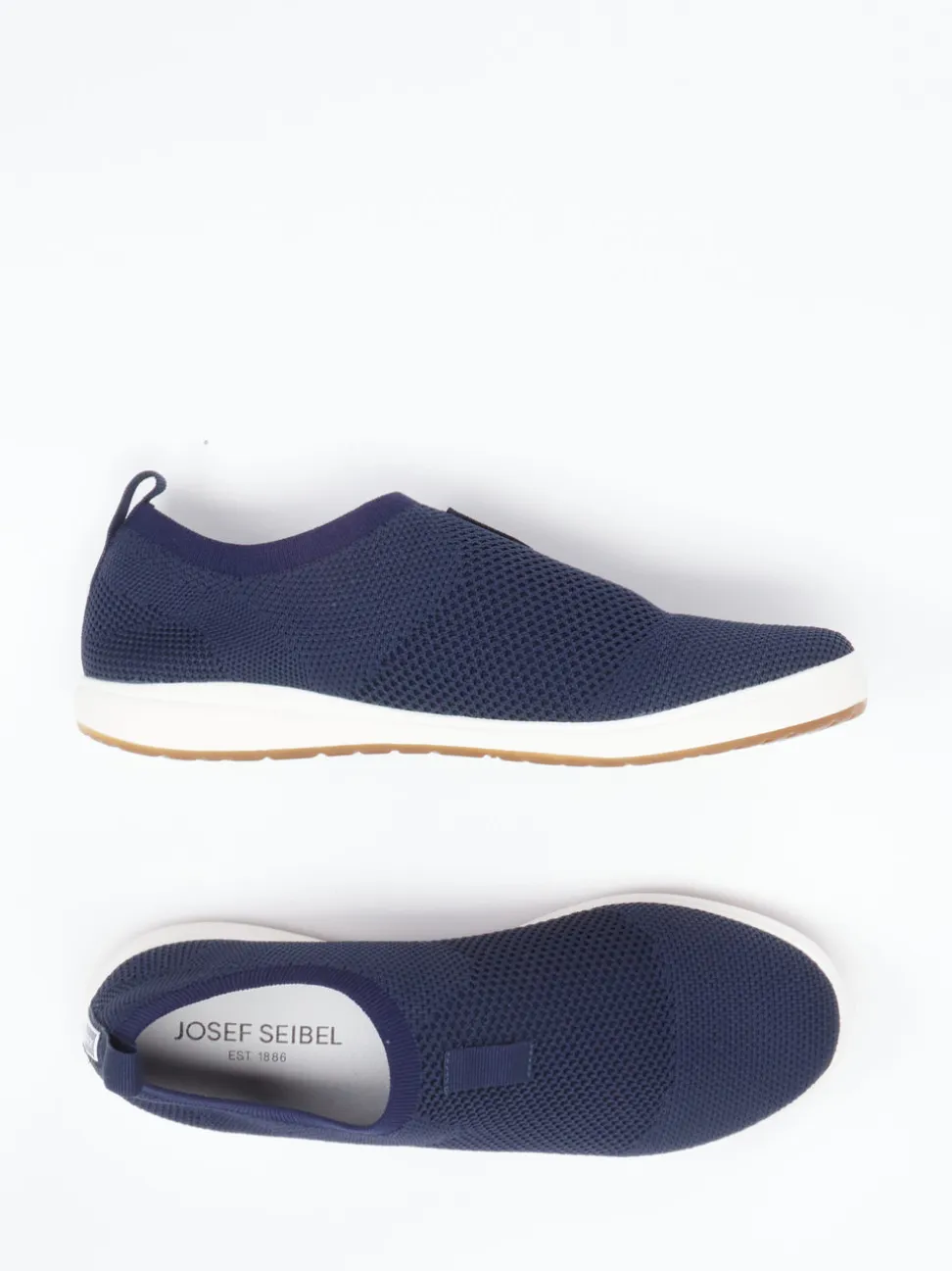 Josef Seibel – Slip-On Sneaker aus Stretch-Mesh Blau