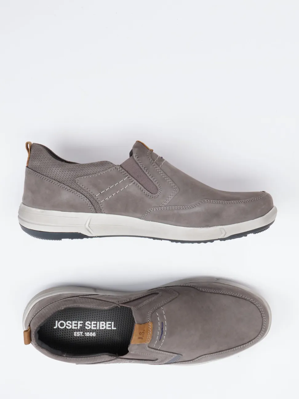 Josef Seibel – Slipper aus Nubukleder in Grau