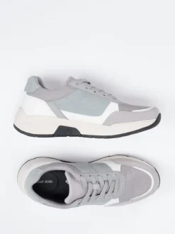Josef Seibel – Sneaker aus Veloursleder und Mesh grau