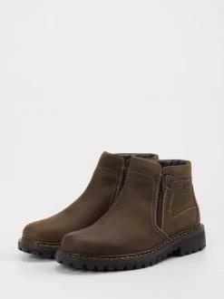 Josef Seibel – Stiefelette aus Fettleder cognacbraun