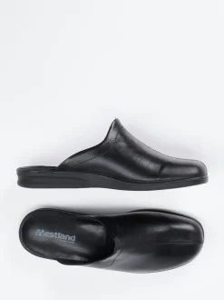 Josef Seibel Relax – Leder-Pantolette aus Kalbleder schwarz