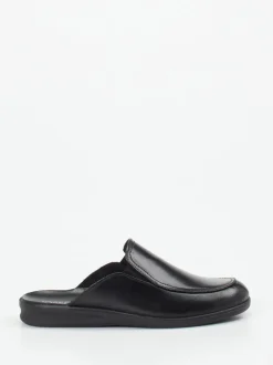 Josef Seibel Relax – Pantoffeln aus Kalbleder schwarz