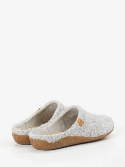 Josef Seibel Relax – Pantoffeln aus Filz in Hellgrau