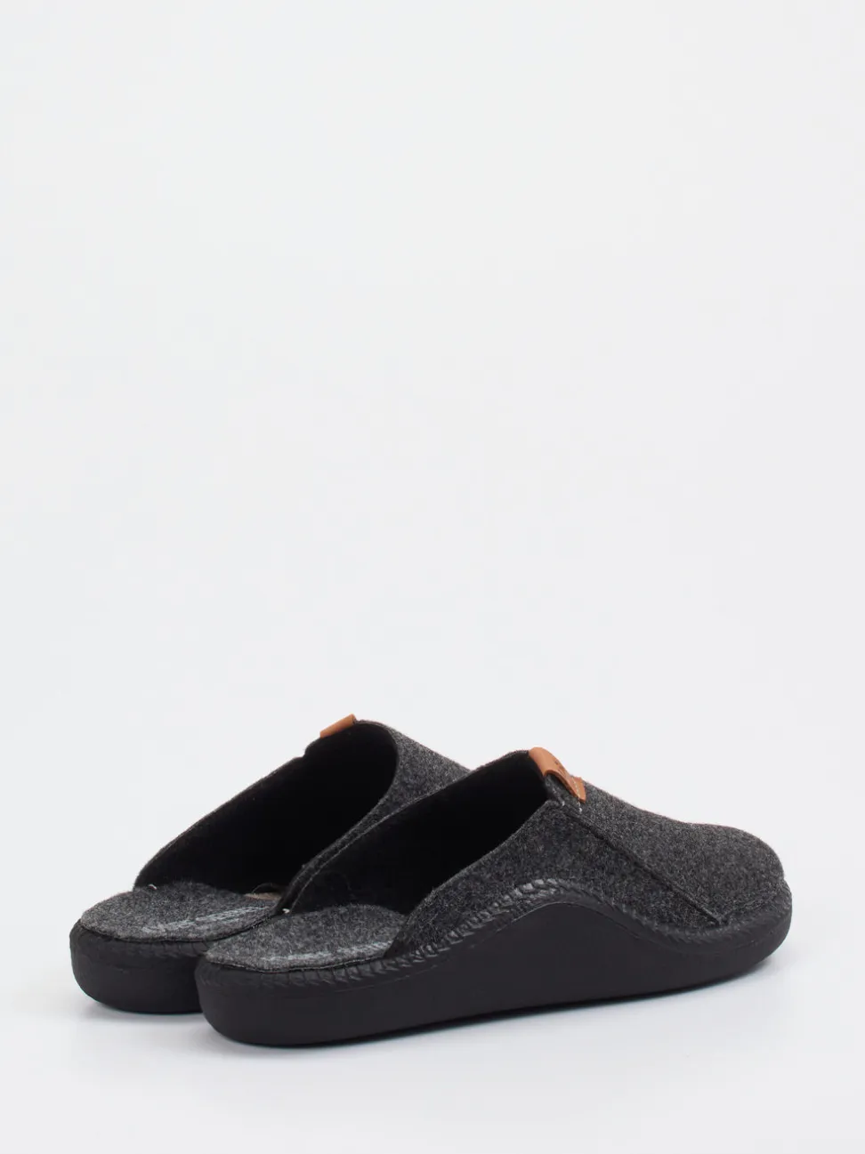 Josef Seibel Relax – Pantoffeln aus Filz Anthrazit