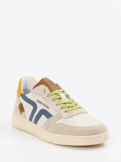 Kamo Gutsu – Low-Top Sneaker aus Veloursleder Beige
