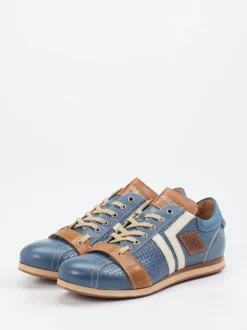 Kamo Gutsu – Low-Top Sneaker aus Leder Jeansblau