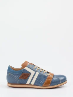 Kamo Gutsu – Low-Top Sneaker aus Leder Jeansblau