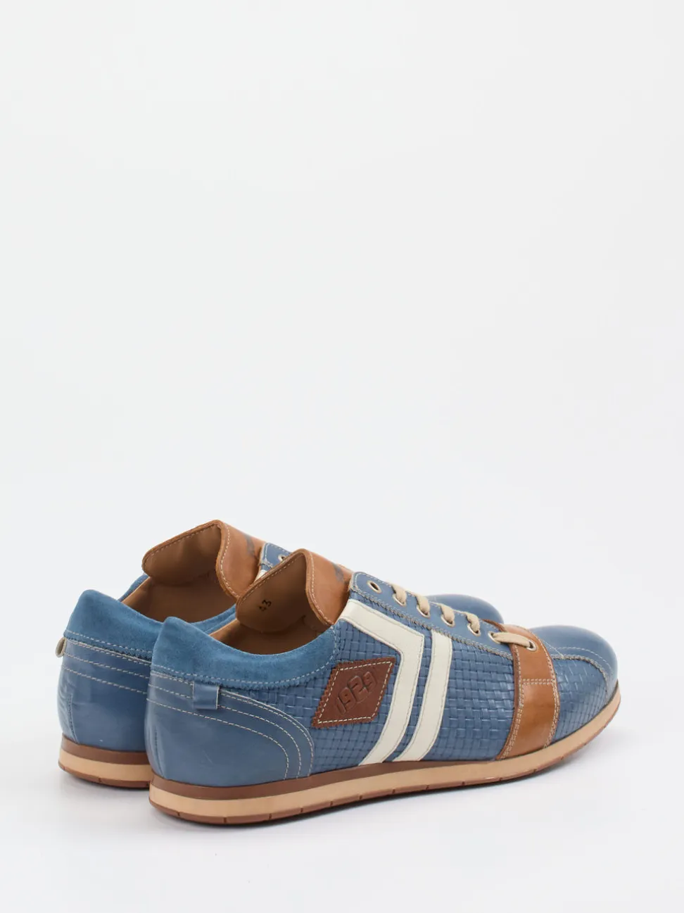 Kamo Gutsu – Low-Top Sneaker aus Leder Jeansblau