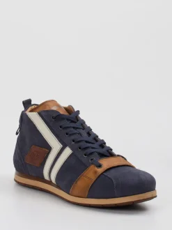 Kamo Gutsu – Mid-Top Sneaker aus Kalbleder und Canvas