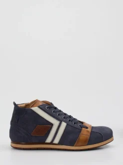 Kamo Gutsu – Mid-Top Sneaker aus Kalbleder und Canvas